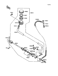 VN1500 Задний торм цилиндр