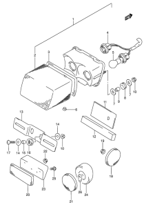 DR650 Задний комбинированный сигнал