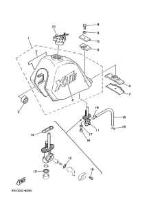 XT350'88 Топливный бак