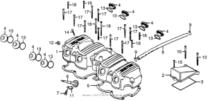 CB750 Крышка головки цилиндров