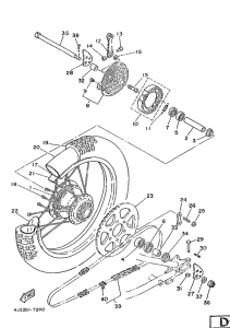 DT125MX Переднее колесо