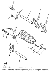 FZR400SUC Shift cam-fork