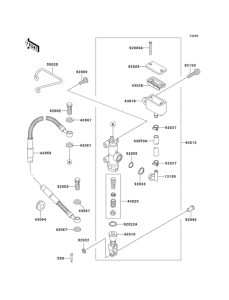 KDX125 Задний торм цилиндр
