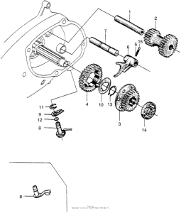 CT90 Sub-transmission + shift fork