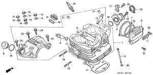 NX125 Головка цилиндров