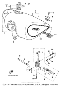 XV700CS Топливный бак