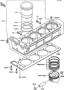 ZG1000 Цилиндр и поршни