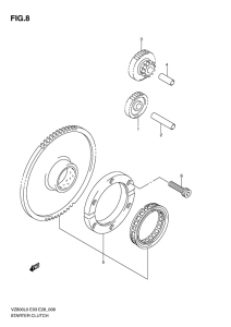 VZ800 Муфта стартера