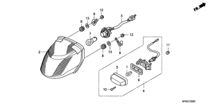 VTR250 Taillight unit ass`y
