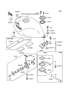 ZR250 Топливный бак