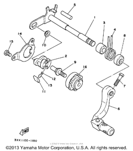 WR250Z Вал переключения