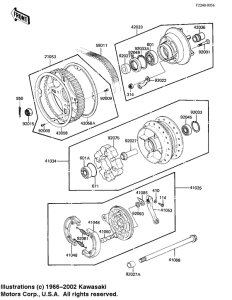 KZ250 Rear hub / brake / belt