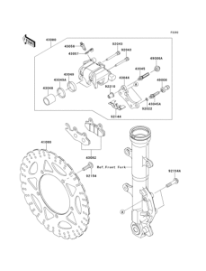 EX250 Передний тормоз
