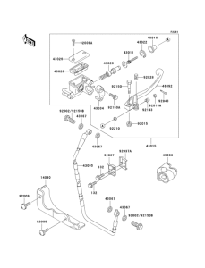 KX125 Главный тормозной цилиндр