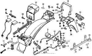 VF500F Rear fender + spark unit
