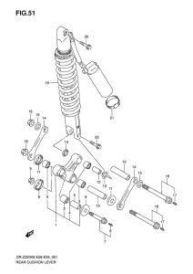 DR-Z250 Втулки заднего рычага