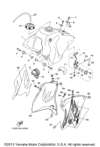 TTR230Y Топливный бак