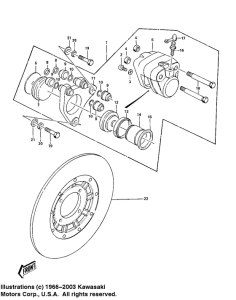 KZ900 Передний суппорт