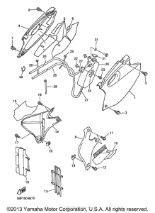 WR400FK Боковые обтекатели