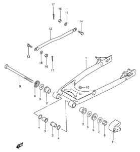 GN125 Маятник задний