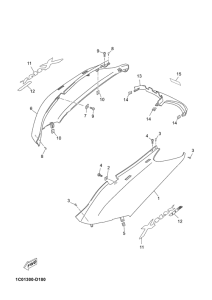 YP250R Боковые обтекатели
