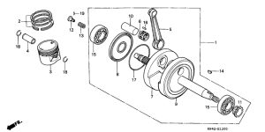 XR100 Crankshaft / piston