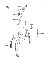 ZX1000 Подножка