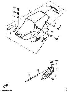 FZR750R FZR750RW Крышка боковая & oil tank