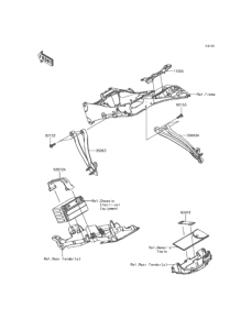 ZX600 Детали рамы (зад.)