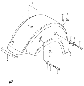 VL800 Заднее крыло