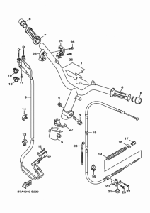 LTS125 ステアリングハンドル & ケーブル