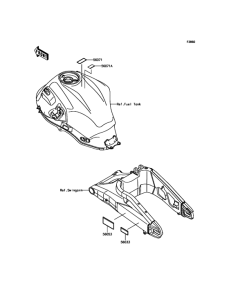 KLE650 Лейбл предостережения