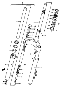 AP50 Вилка передней оси