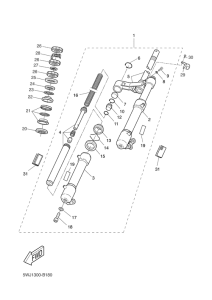 YQ50L Передняя вилка