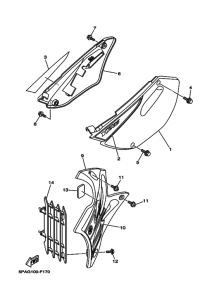 YZ85LW Боковые обтекатели