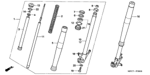 FMX650 Вилка передней оси