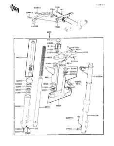 KZ550 Вилка передней оси