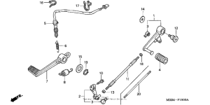 VTR1000F Педали