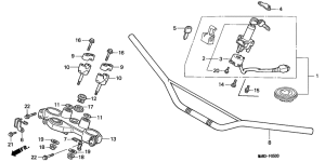 NX650 Handle pipe / top bridge