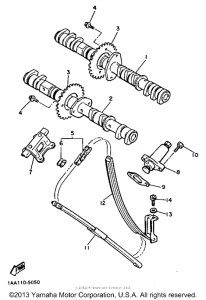 XJ700XN Цепь механизма газораспределения