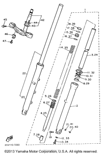 XV535EC Передняя вилка