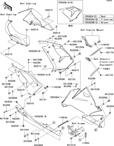 ZX1000 Обтекатель нижний
