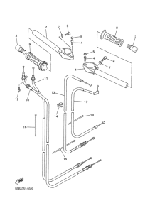 YZF-R6 Steering handle. cable