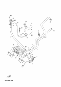 YP125R Радиатор и шланг
