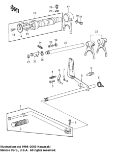 KZ1000 Переключатель передач
