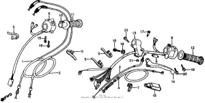 CX650 Control levers + switches + cables