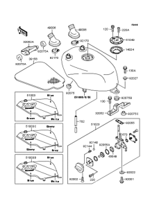ZX250 Топливный бак