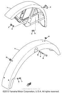 RD125B Крыло переднее и задние