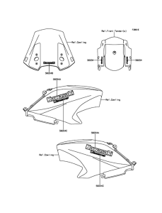 KLE650 Decals(White)