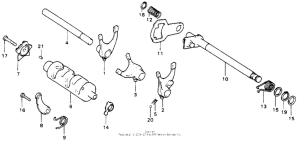XL100 Shift drum + spindle